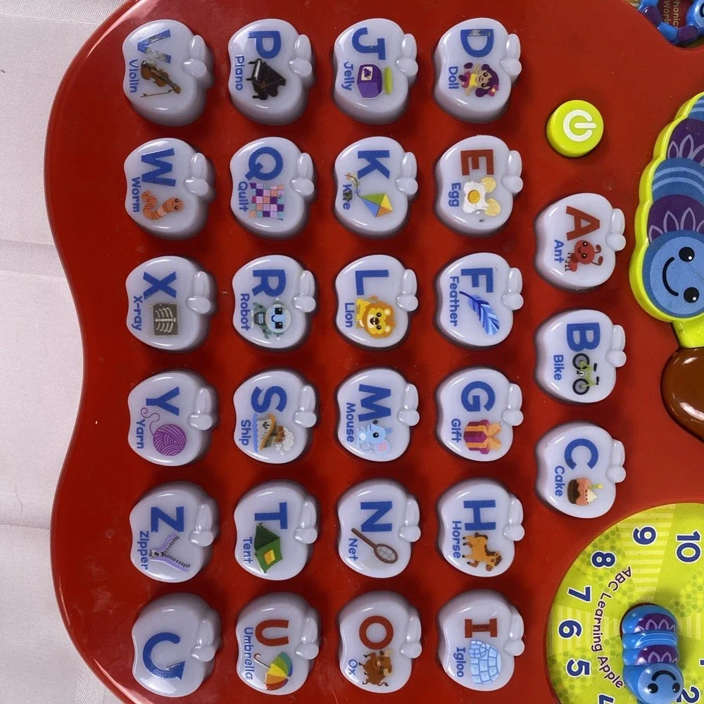 Vtech‎ Alphabet Apple Learning Educational Toy Preschool Electronic Game WORKS!